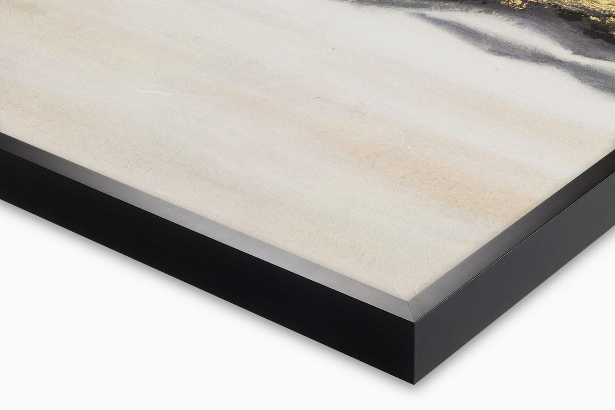 ACRYLBILD HANDGEMALT 100/75 cm - Beige/Schwarz, Holz/Textil (100/75cm) - KUNSTLOFT