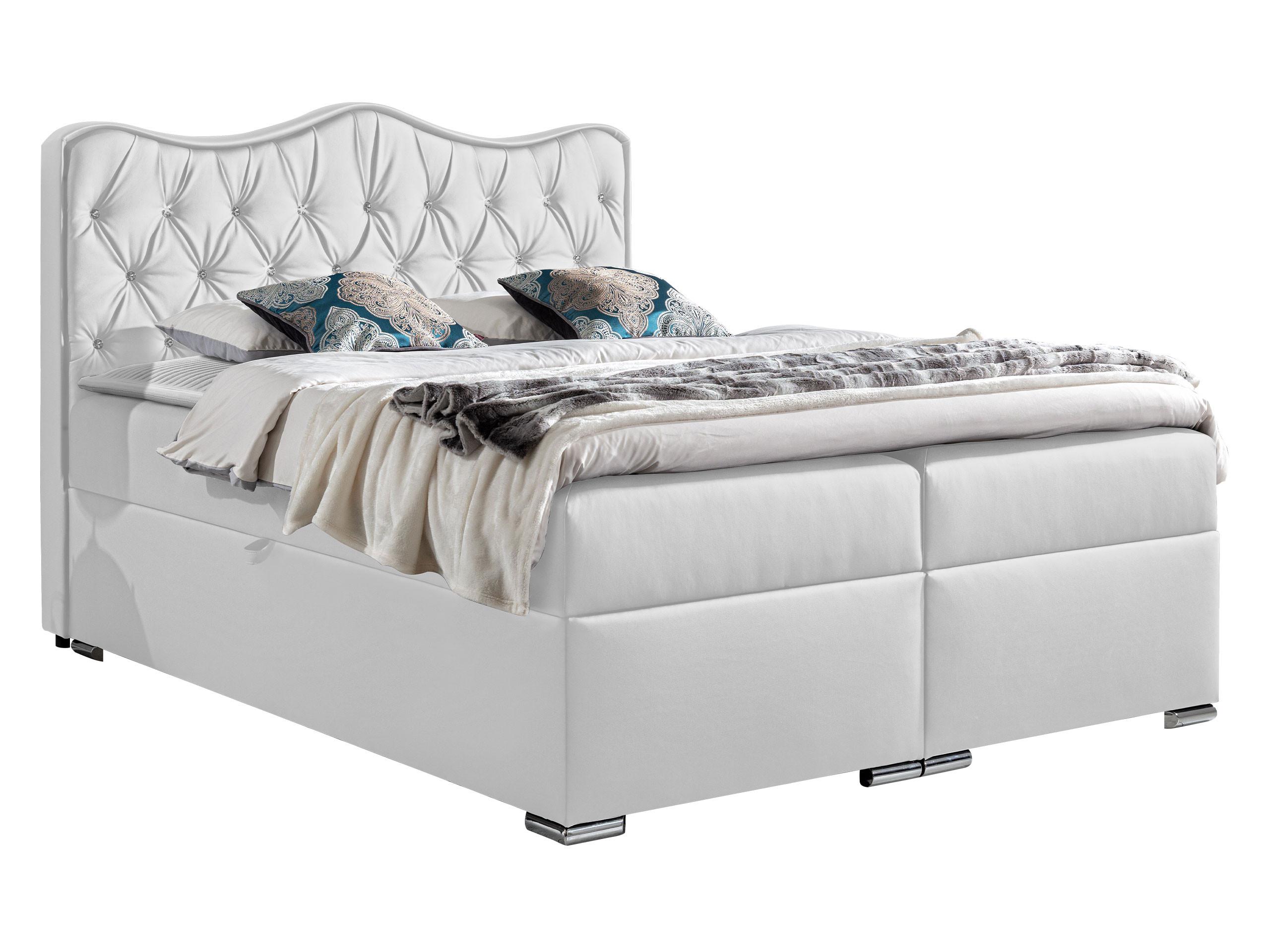 BOXBETT Sultan - H3 - Weiß, Holz (160/200cm) - MIRJAN24
