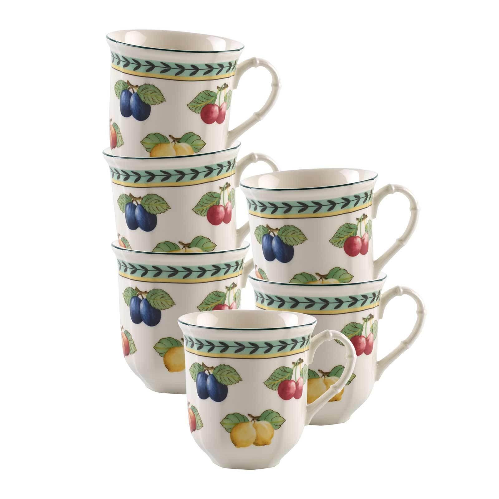 HENKELBECHER French Garden Fleurence bunt 380 ml 6er Set - Multicolor, Keramik (0.38L) - Villeroy & Boch