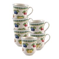 HENKELBECHER French Garden Fleurence bunt 380 ml 6er Set - Multicolor, Keramik (0.38L) - Villeroy & Boch