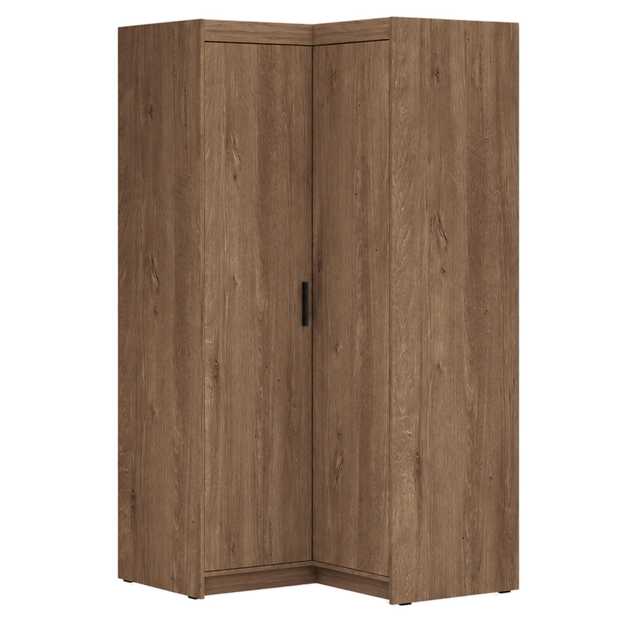 ECKSCHRANK Elena mit 2 Türen, 95x95 cm, Eiche Lefkas - Eichefarben, Holzwerkstoff (95/190.5/95cm) - Beautysofa