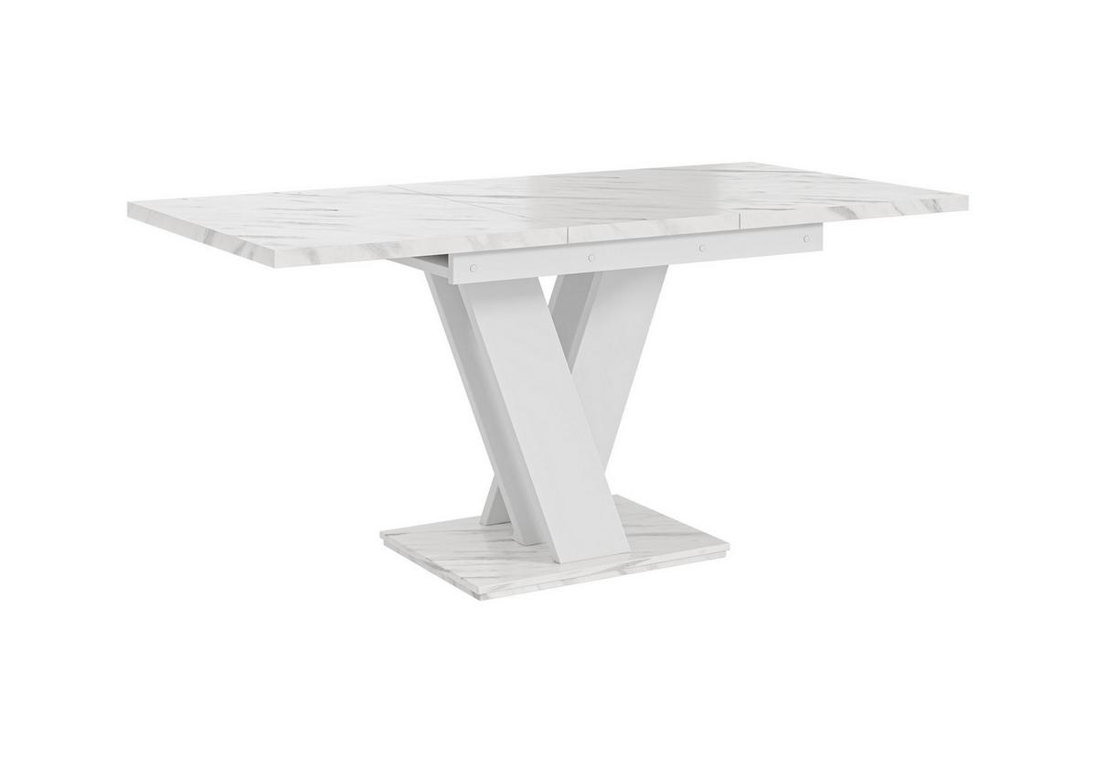 ESSTISCH MASSAR Ausziehbar 120 - 160 / 80 x 76 cm - Hellgrau/Weiß, Holz (120/80/76cm) - MASSENO