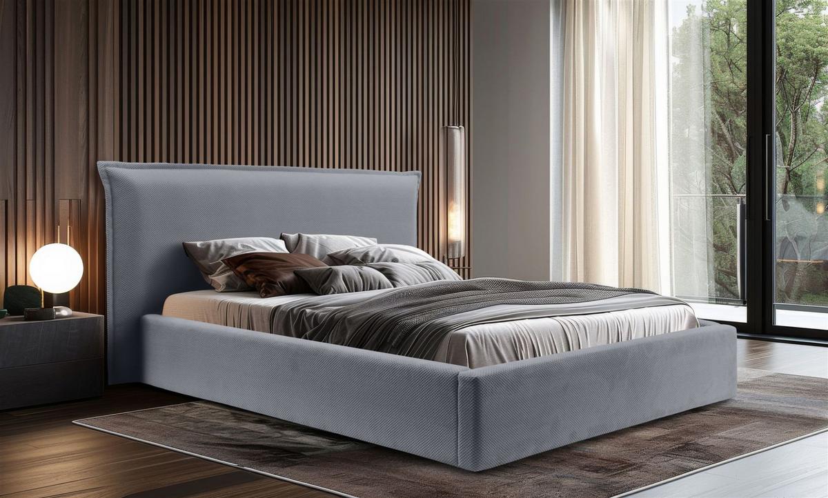 POLSTERBETT Amada Komplettset In Pop - Grau, Holzwerkstoff/Textil (160/200cm) - Fun Möbel
