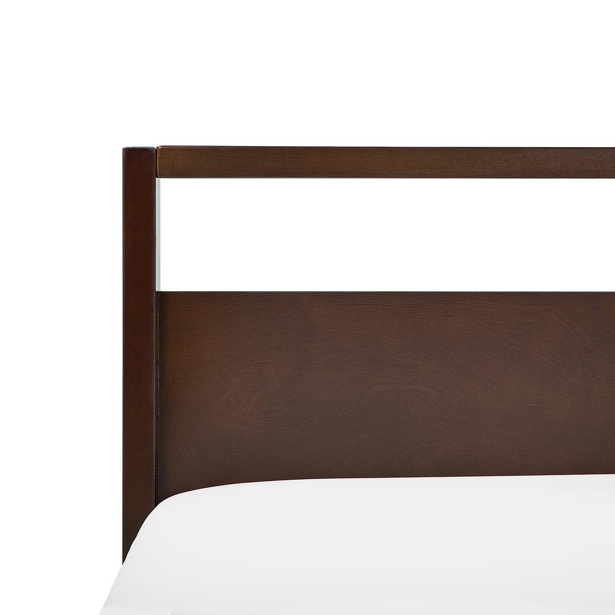 HOLZBETT 140/200cm Dunkler Holzfarbton Giulia - Dunkelbraun, Holz (140/200cm) - Beliani