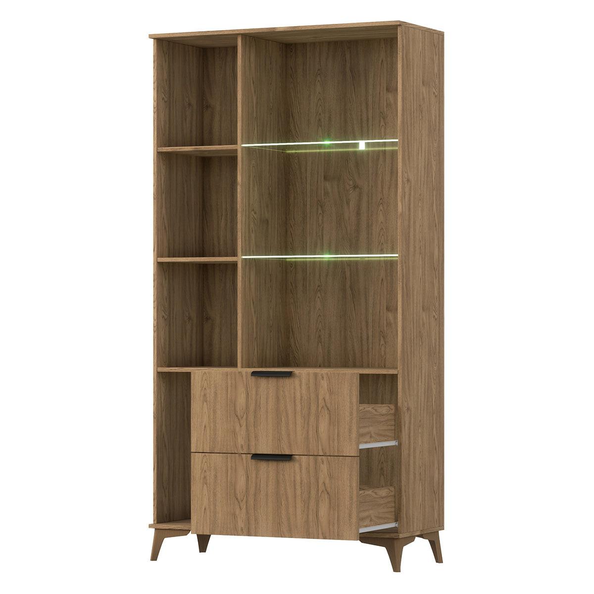 GESCHIRRSCHRANK Esteban Holz - Braun, Holzwerkstoff (100/192/60cm) - Petits-meubles