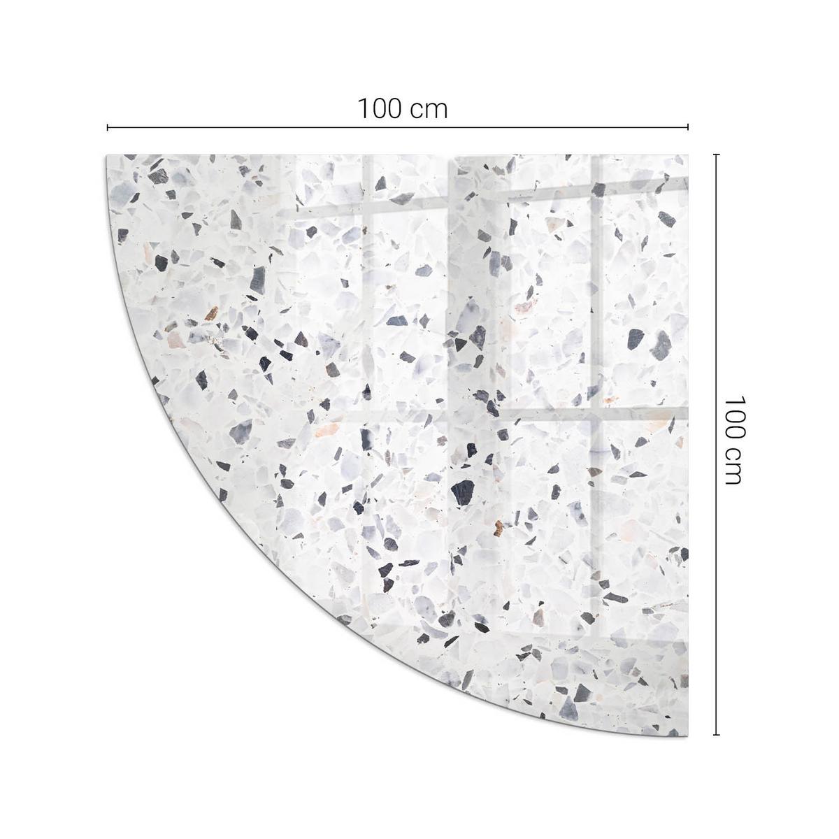 GLASPLATTE für Kamin 100x100 cm - Weiß, Glas (100/100/0.4cm) - TULUP