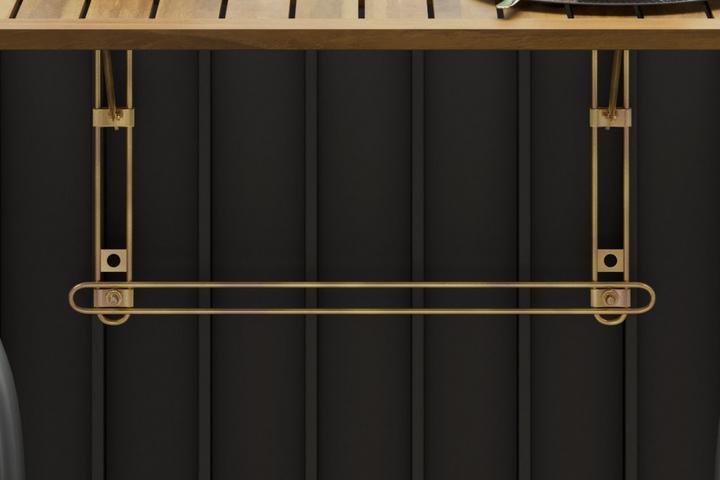 Balkontisch Gestell Eisen rostfrei hängend silber