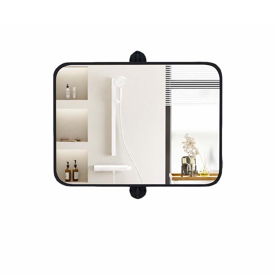 BADEZIMMERSPIEGEL Schwarz - Schwarz, Glas (76.5/2.5/66.5cm) - COSTWAY