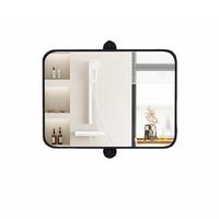 BADEZIMMERSPIEGEL Schwarz - Schwarz, Glas (76.5/2.5/66.5cm) - COSTWAY