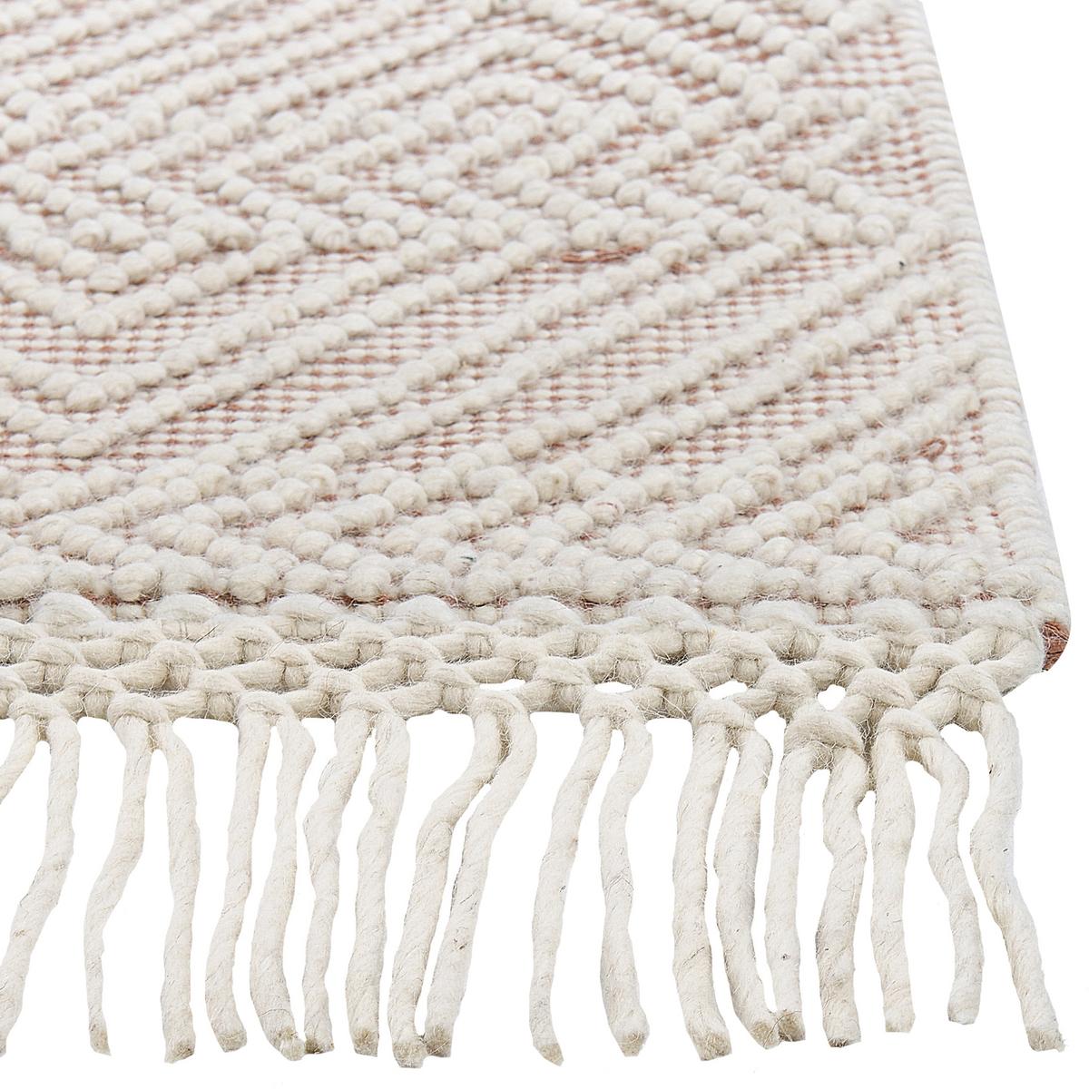 TEPPICH geflochten Kestel 230/160 cm - Beige, Textil (160/230cm) - Beliani