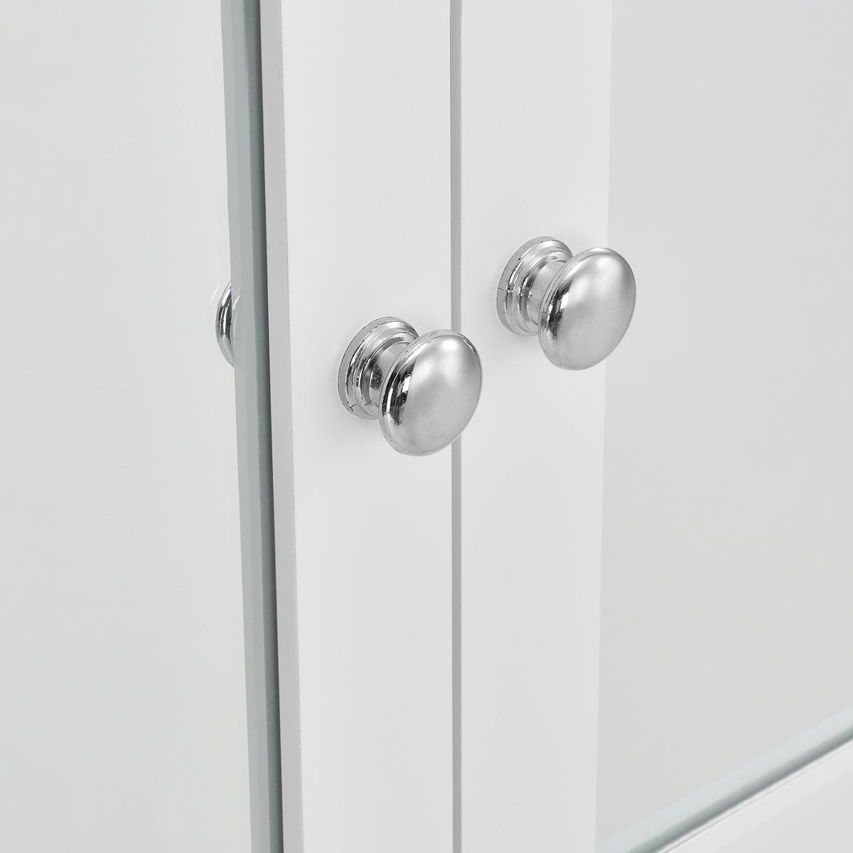 SPIEGELSCHRANK - Weiß, Holzwerkstoff (56/58/13cm) - [en.casa]