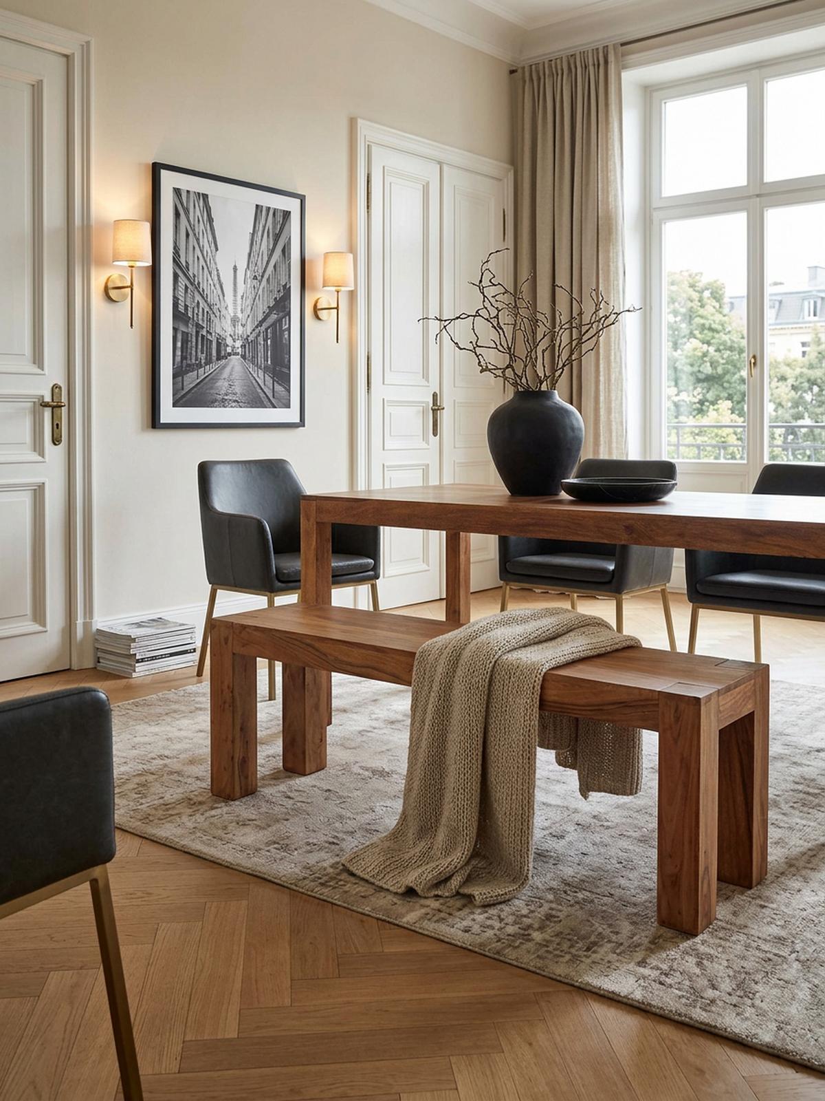 SITZBANK Massivholz Landhausstil handgefertigt, Beige 120x35x45 cm - Beige, Holz (120/45/35cm) - KADIMA DESIGN