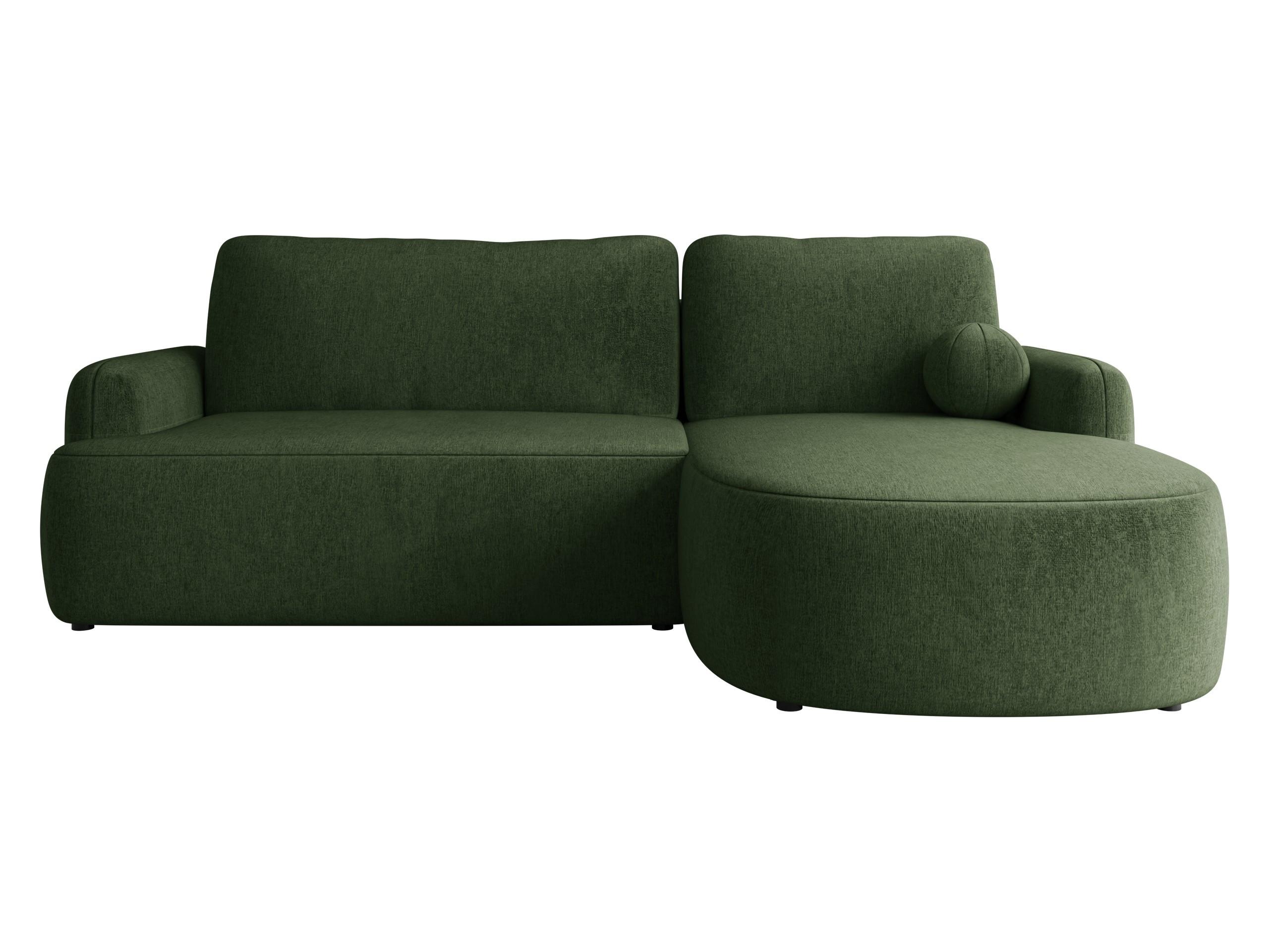 ECKSOFA Loridu, Seite: Rechts - Dunkelgrün/Schwarz, Holz/Kunststoff (250/174cm) - MIRJAN24