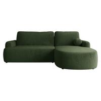 ECKSOFA Loridu, Seite: Rechts - Dunkelgrün/Schwarz, Holz/Kunststoff (250/174cm) - MIRJAN24