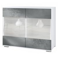 KOMMODE Bari Beton Dunkel Optik - Dunkelgrau, Holzwerkstoff (92.5/75.5/35cm) - Vladon