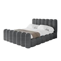 POLSTERBETT mit Bettkasten, Fußteil und Lattenrost, Boxbett ohne Matratze - SENA-Z 200x200 Dunkelgrau - Anthrazit, Holzwerkstoff/Textil (200/200cm) - ALTDECOR