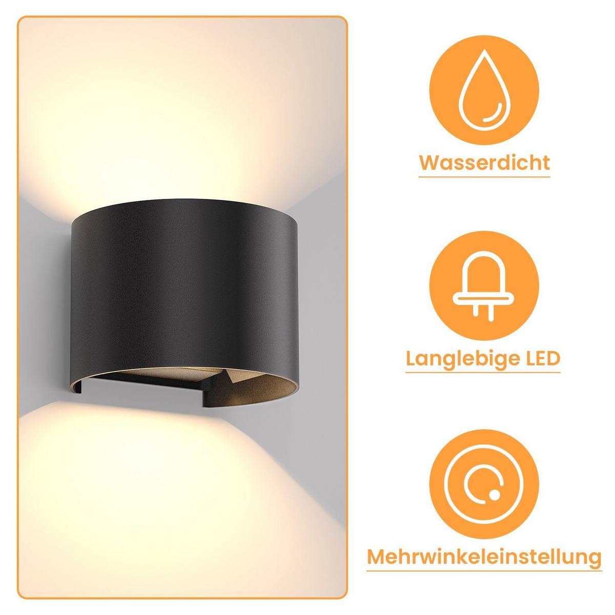 LED WANDLEUCHTE Herz - Schwarz, Metall (12/10/14cm) - Nettlife