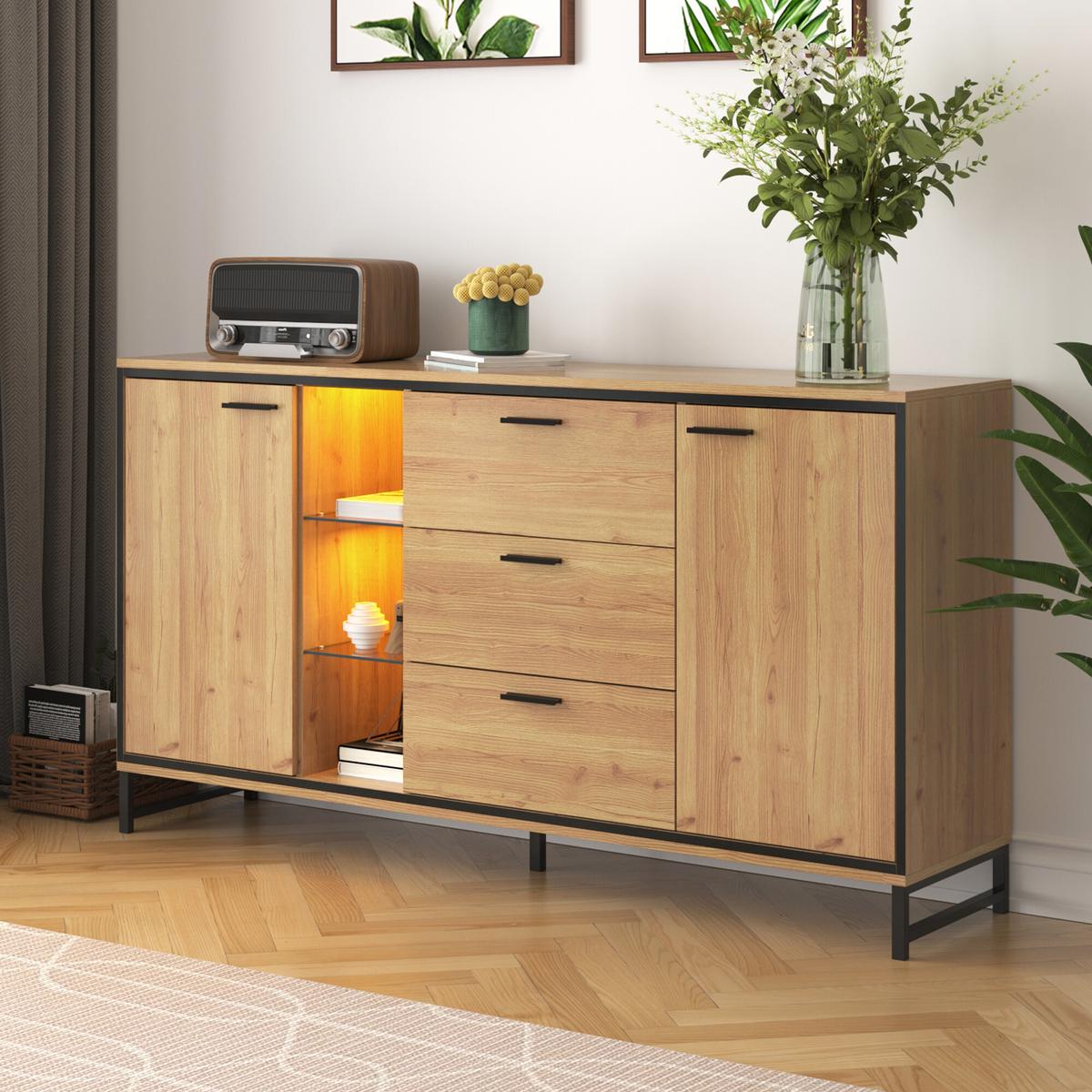 SIDEBOARD in Holzoptik 160/40/85 cm - Hellbraun, Holzwerkstoff (40/85/160cm) - Urban Meuble