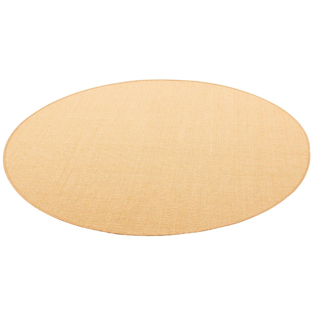 SISAL NATUR TEPPICH RUND - Honig, Textil (100/100cm) - Snapstyle
