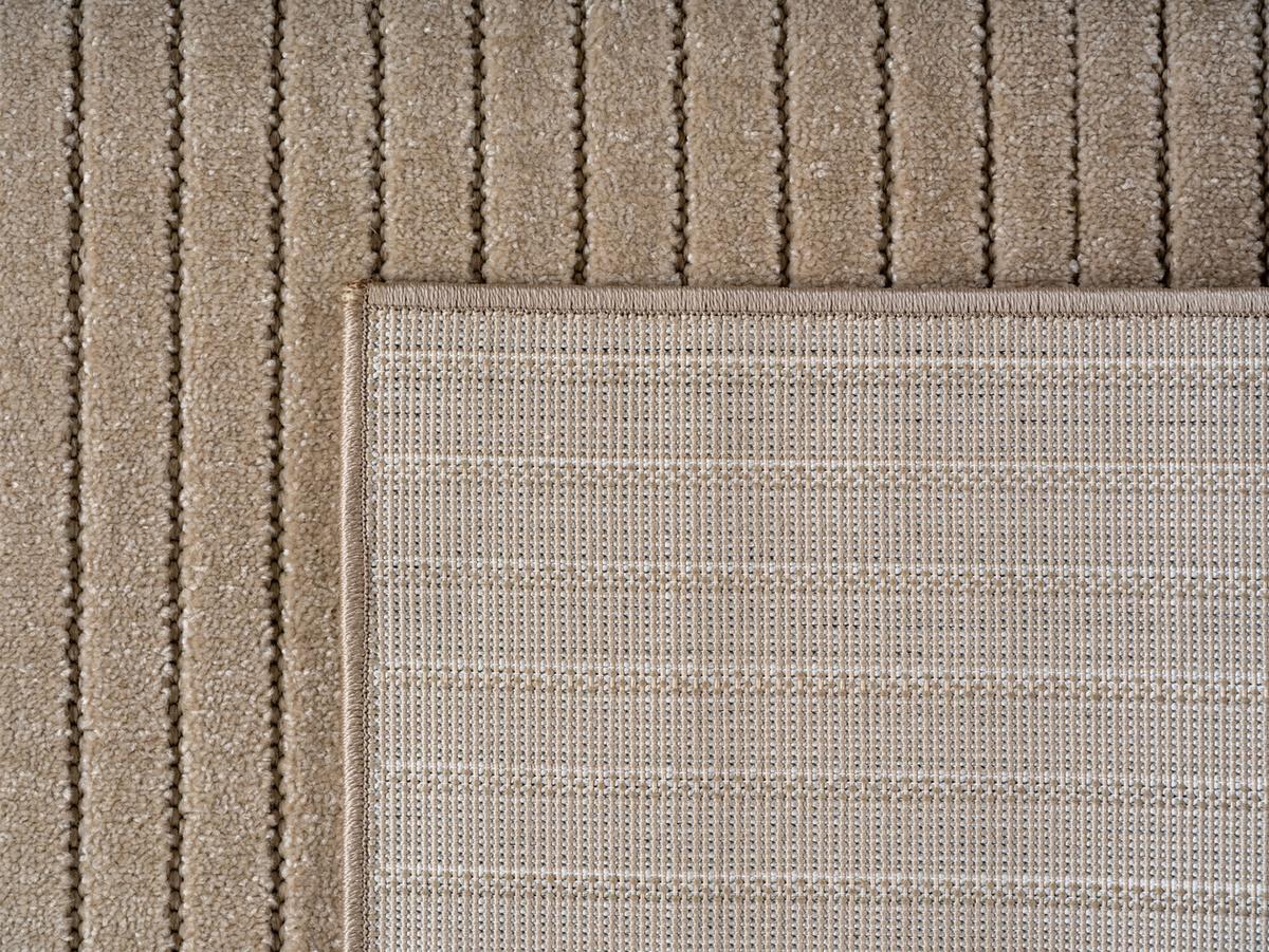 TEPPICH Outdoor ENGADIN in Beige, im Skandi-Stil mit 3D-Design, aus Polypropylen, 80 x 150 cm - Beige, Textil (150/80cm) - KADIMA DESIGN