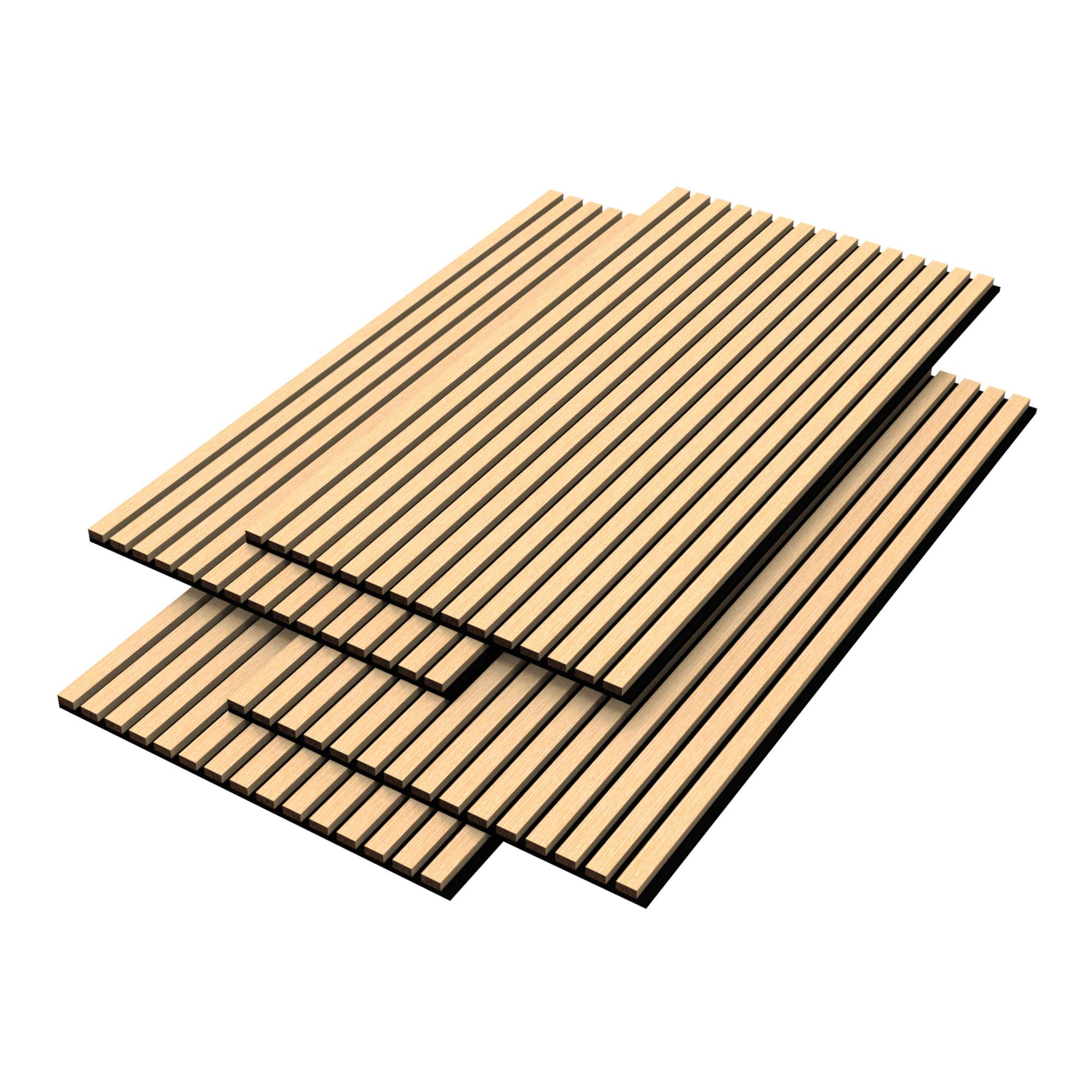 AKUSTIK WANDPANEEL-SET Vang 4-TLG. III. - Eichefarben, Holzwerkstoff/Kunststoff (60/120/2.1cm) - NEU.HOLZ