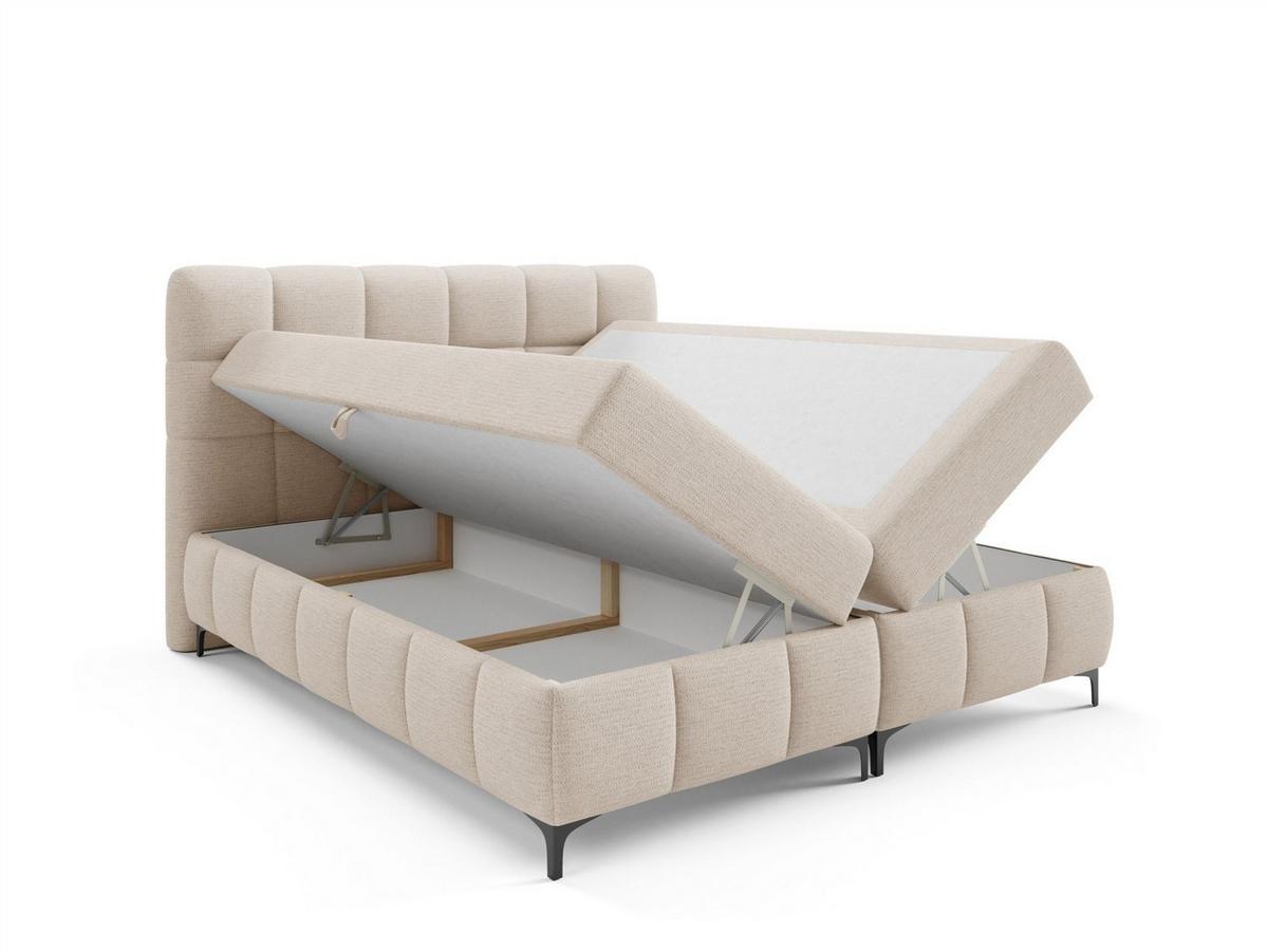 BOXBETT Sophie In Aragon - Creme, Holzwerkstoff/Textil (180/200cm) - Fun Möbel