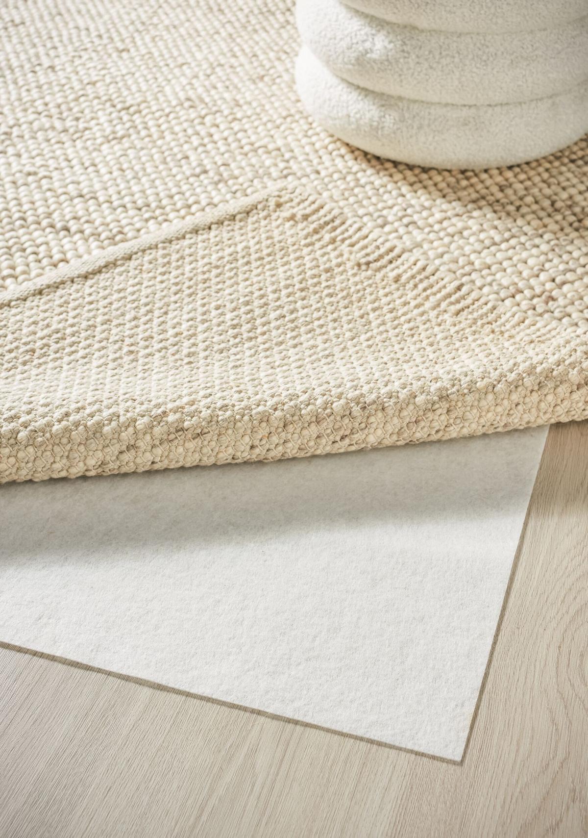 TEPPICH aus Wolle handgewebt MEDWAY in Weiß, einfarbig, 80 x 150 cm - Weiß, Textil (150/80cm) - KADIMA DESIGN