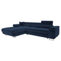 ECKSOFA Torezio Mini, Seite: Links - Blau, Holz/Textil (280/170cm) - MIRJAN24