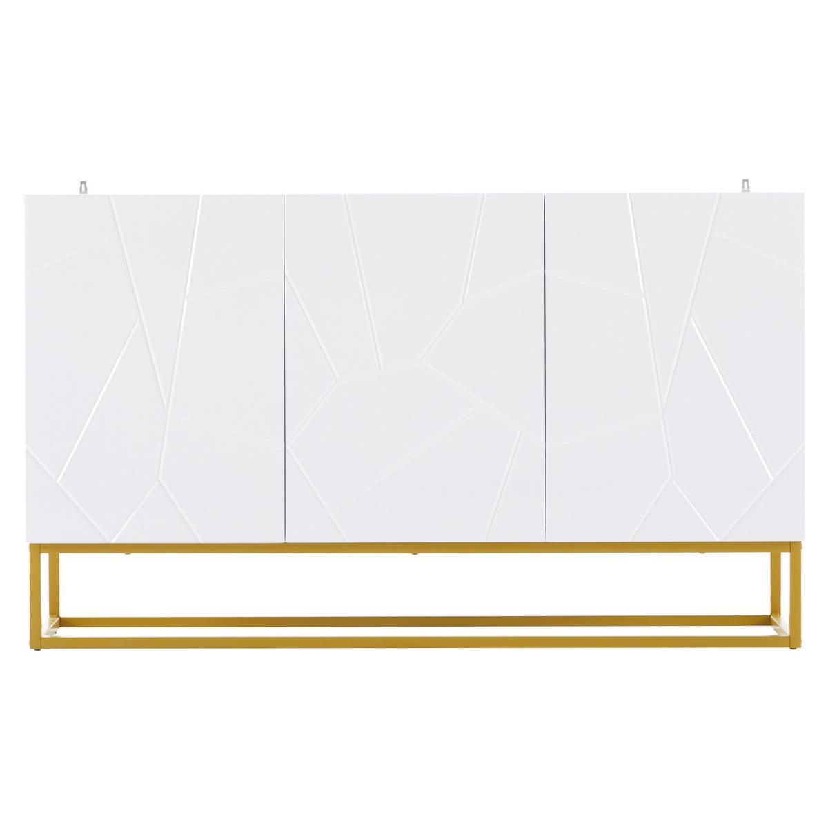 SIDEBOARD Weiß 130/35/76 CM - Weiß, Holzwerkstoff (35/76/130cm) - Urban Meuble