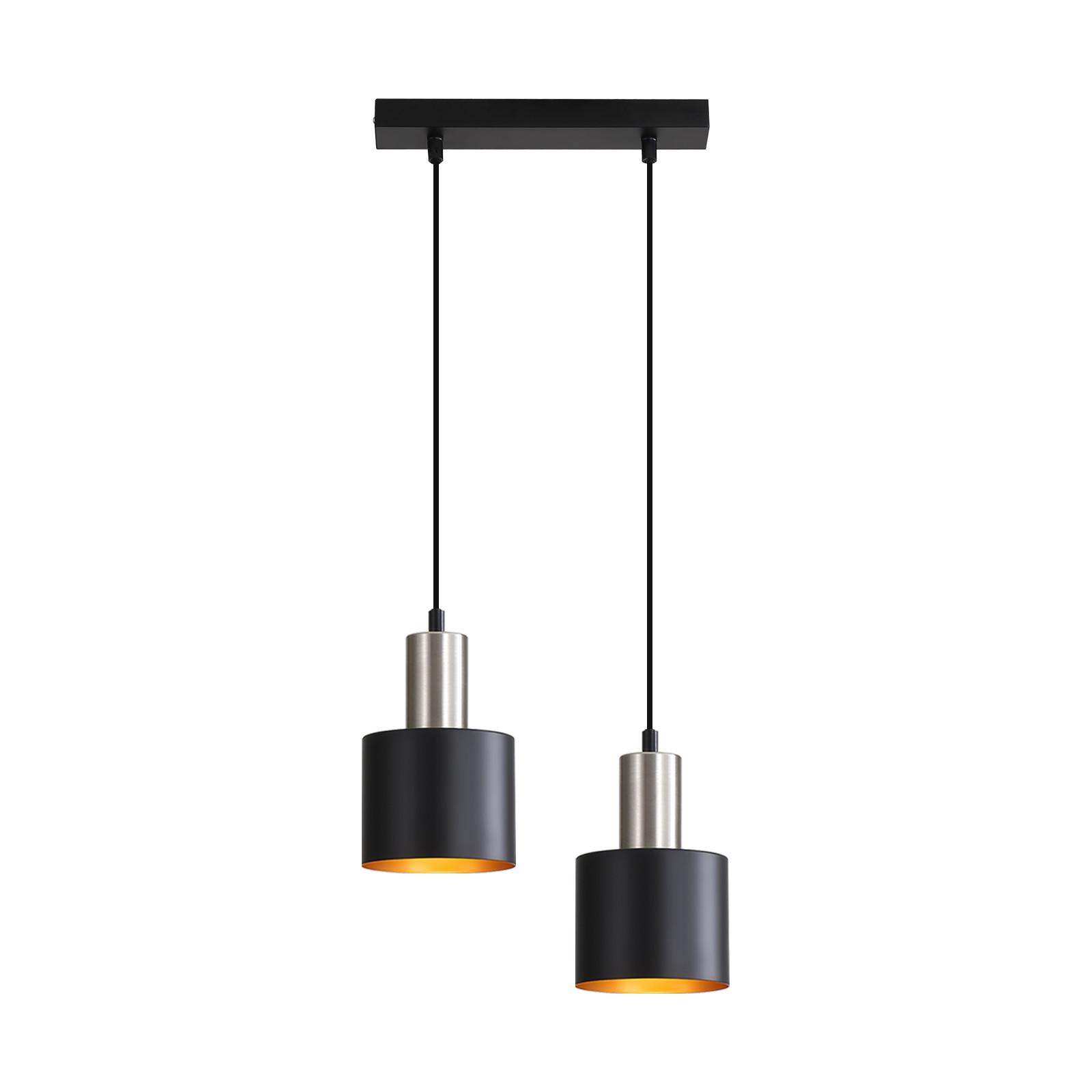 PENDELLEUCHTE Iris 30/30/173.5 cm - Schwarz, Metall (30/30/173.5cm) - ZMH