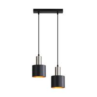 PENDELLEUCHTE Iris 30/30/173.5 cm - Schwarz, Metall (30/30/173.5cm) - ZMH
