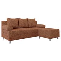 SCHLAFSOFA Dover mit Polsterhocker - Chromfarben/Bronzefarben, Holz/Kunststoff (192/86/80cm) - MIRJAN24