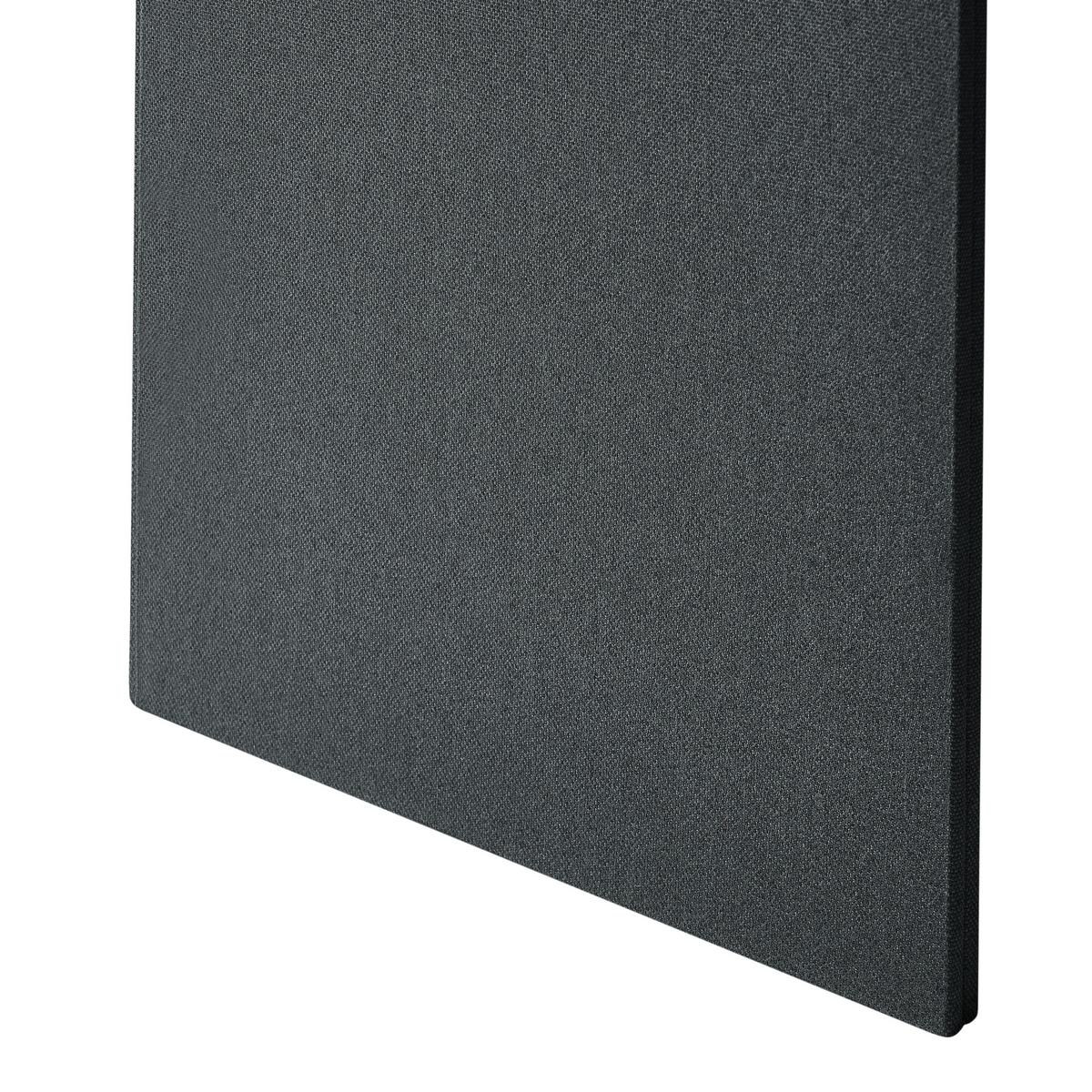 BÜRO-RAUMTEILER 120/160 cm Dunkelgrau Slimmy - Dunkelgrau/Grau, Kunststoff (120/160/2cm) - Beliani