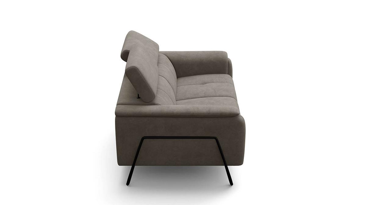 SOFA RODEN 2-Sitzer, beige, Veloursstoff - Beige, Holz/Textil (152/82/103cm) - Wozimo