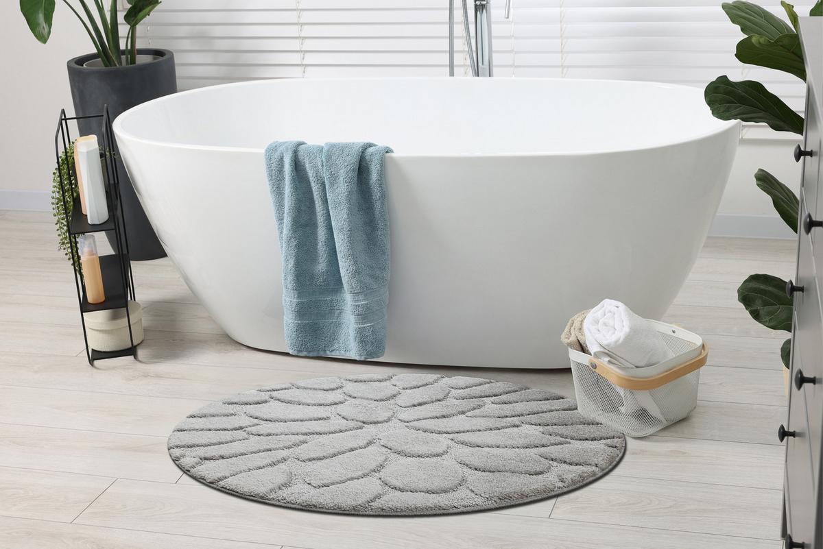 TEPPICH Dywaniki łazienkowe 67 cm - Grau, Textil (67/67cm) - rugsX