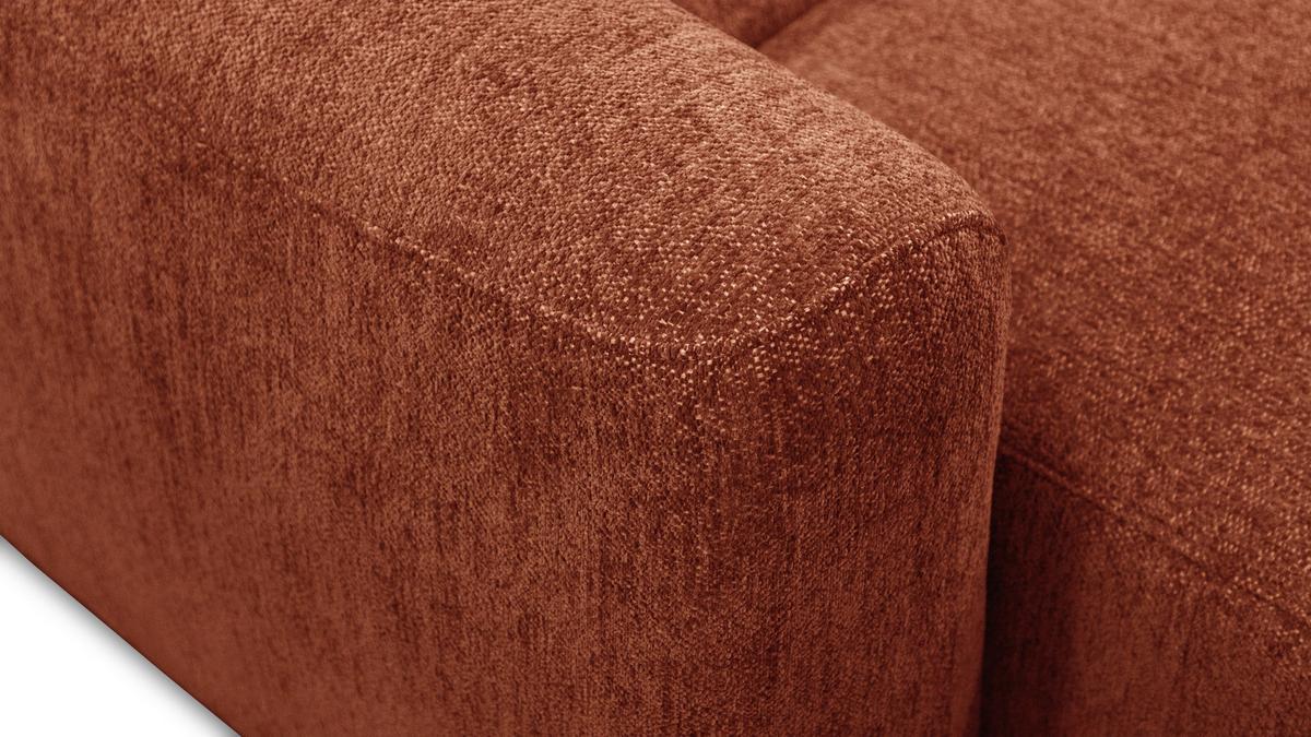 ECKSOFA NERO 4-Sitzer, orange - Schwarz/Orange, Holz/Textil (272/81/159cm) - Wozimo