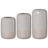 VASEN Dome Grau 20/25/30 cm 3-tlg. - Grau, Keramik (2cm) - Ritzenhoff Breker