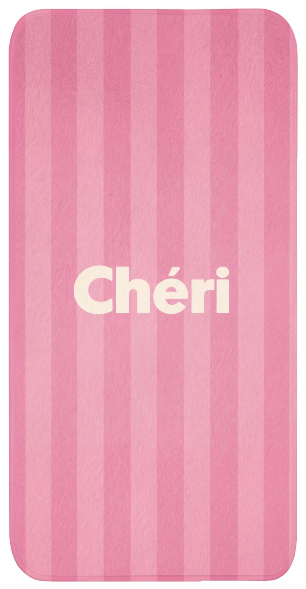 BADEMATTE Gestreift - Rosa - Chéri Badteppich 60x120 cm - Pink, Textil (60/120cm) - OnlyWow