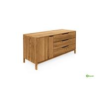 KOMMODE PAUL Wildeiche - Wildeiche, Holz (140/64/50cm) - byoak