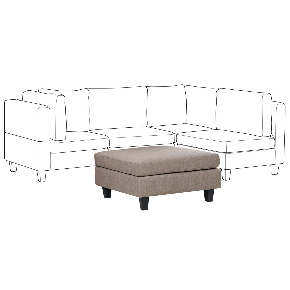 OTTOMANE Stoff Braun Unstad - Braun, Textil (76/39/76cm) - Beliani