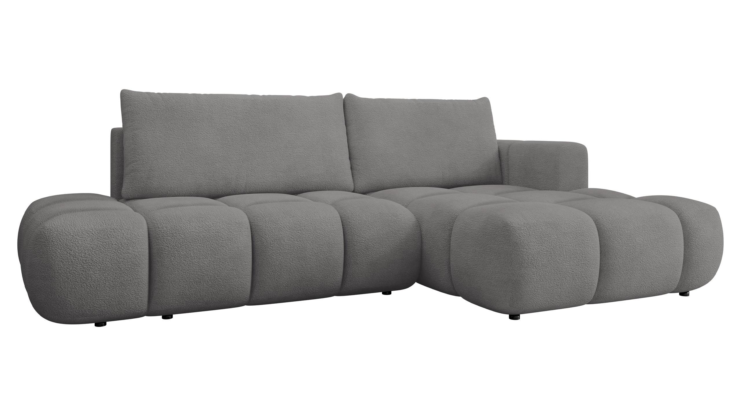 ECKSOFA Soffi, Seite: Rechts - Greige/Schwarz, Holz/Kunststoff (283/166cm) - MIRJAN24