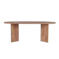 ESSTISCH mit ovaler Tischplatte L200 cm 90/200/75 cm - Kieferfarben, Holzwerkstoff (96/90/75cm) - Calicosy