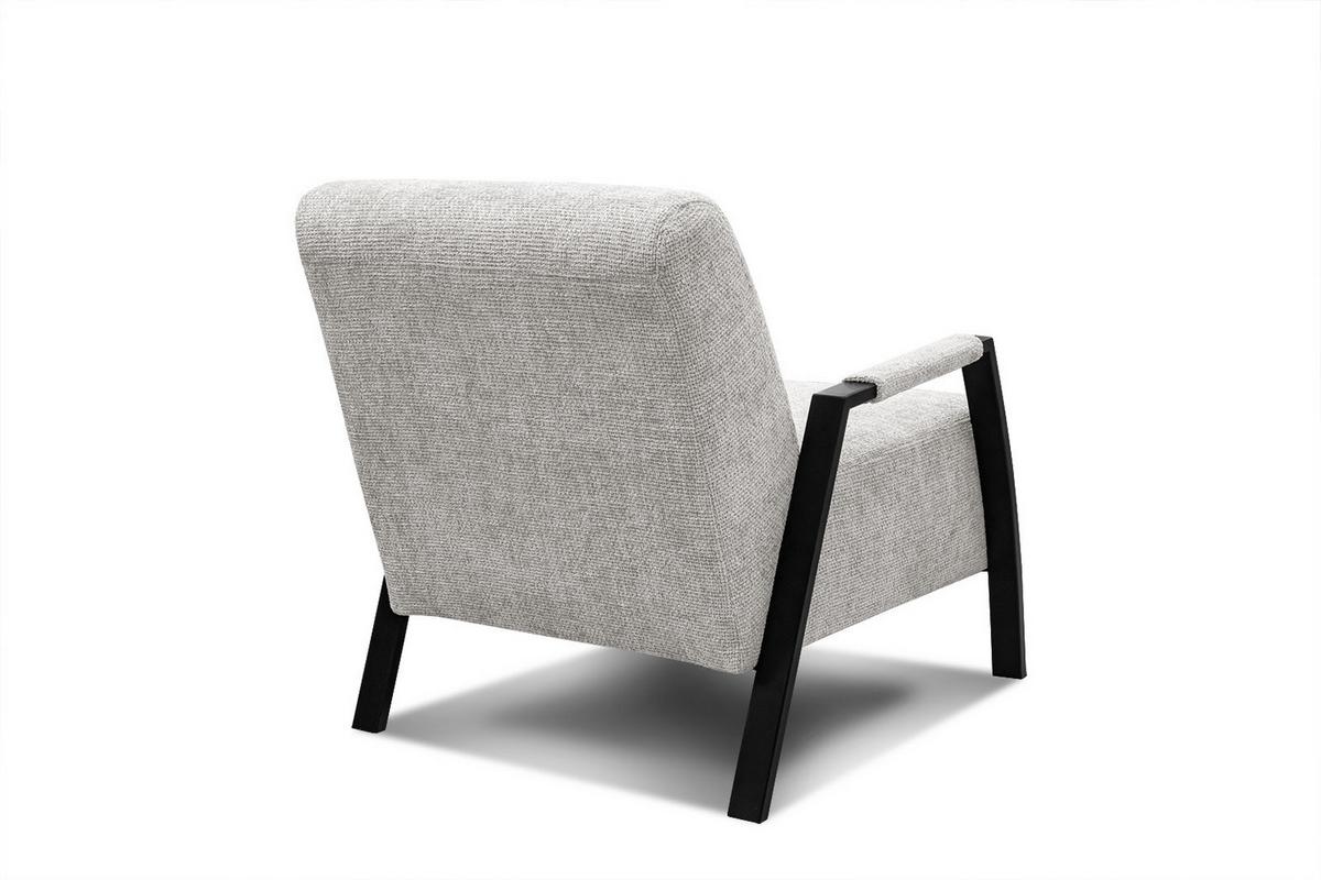 SESSEL KOBE, ecru - Ecru/Schwarz, Holz/Textil (72/76/90cm) - Wozimo
