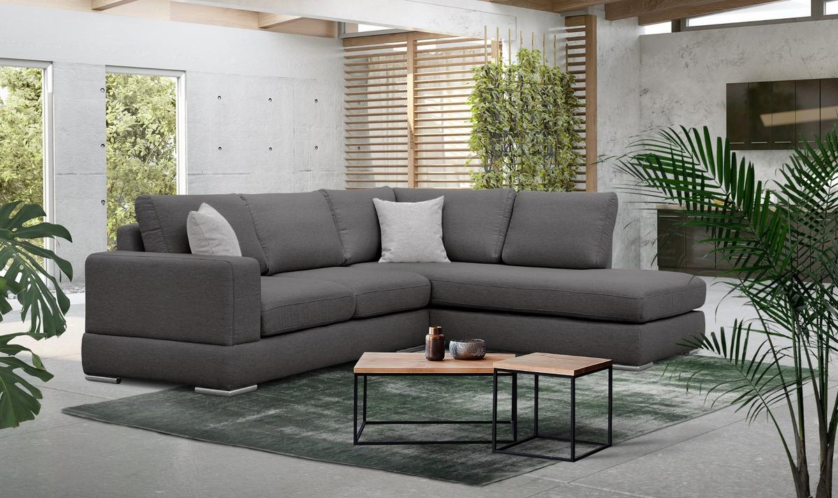 ECKSOFA OTTO 5-Sitzer, dunkelgrau - Dunkelgrau, Holzwerkstoff/Textil (279/219cm) - Wozimo
