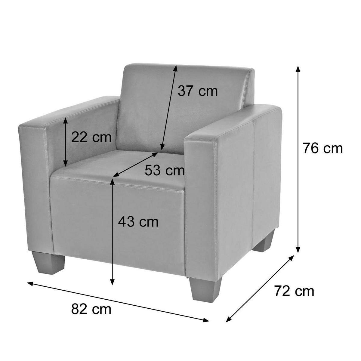 LOUNGESESSEL Anthrazit - Anthrazit, Textil (82/76/72cm) - MCW