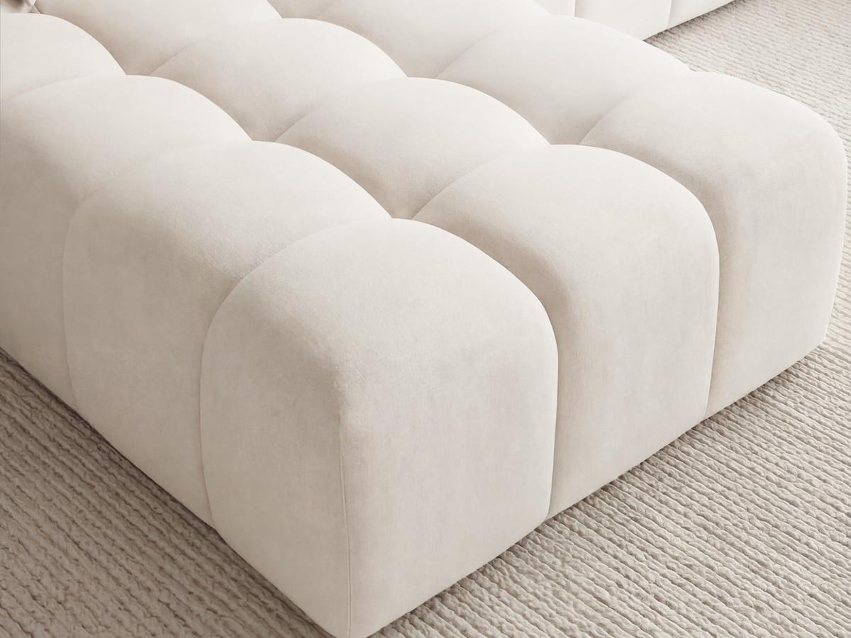 ECKSOFA Loopo Creme Links - Creme, Holz/Textil (265/180cm) - Graingold