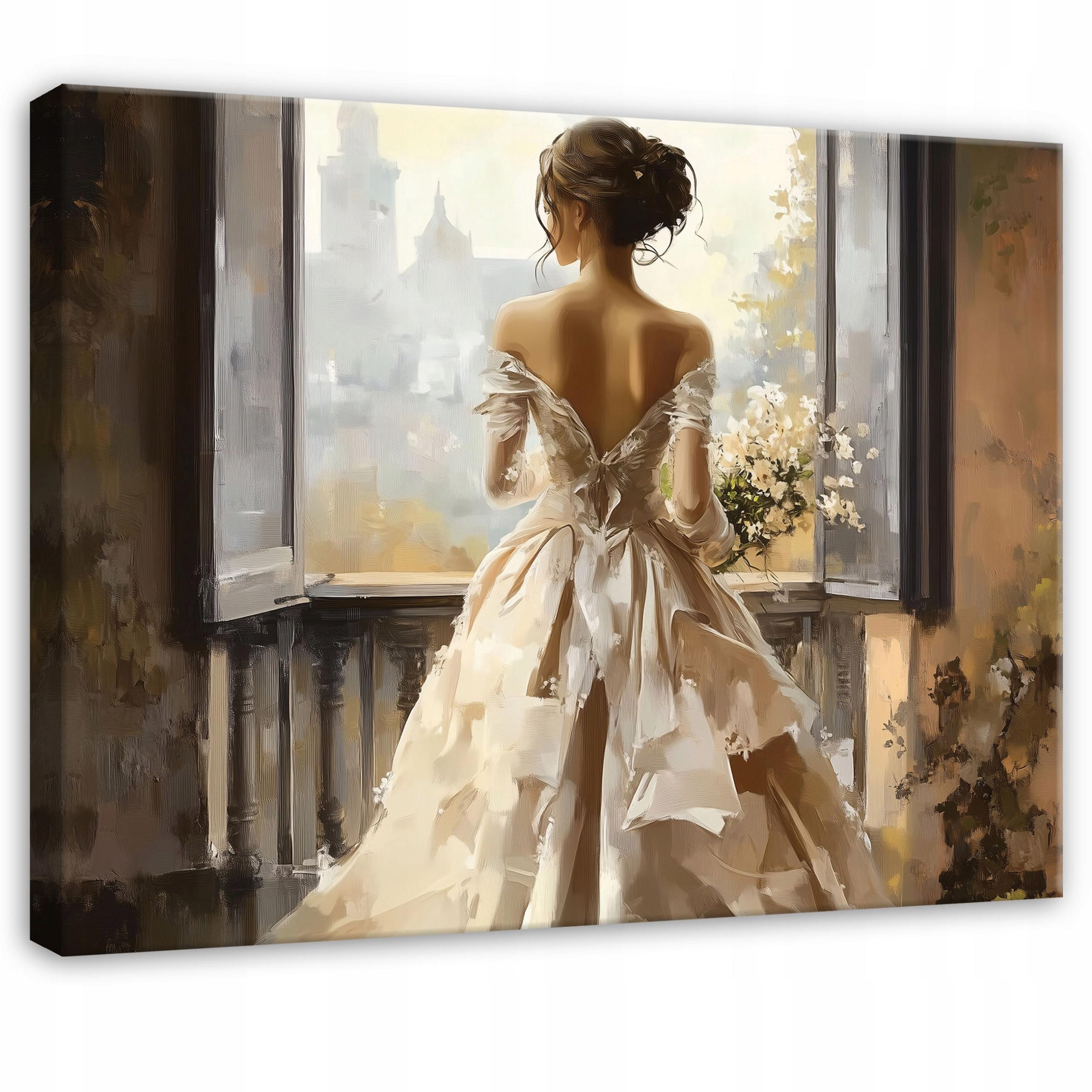 LEINWAND BILDER Frau Aquarell Modern 100x70 - Multicolor, Holzwerkstoff (100/70cm) - Wallarena