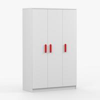 KLEIDERSCHRANK Jonas I 2D 19, 120/192/50, 3-türig, weiß - Weiß, Holzwerkstoff (120/194/50cm) - imoebel24