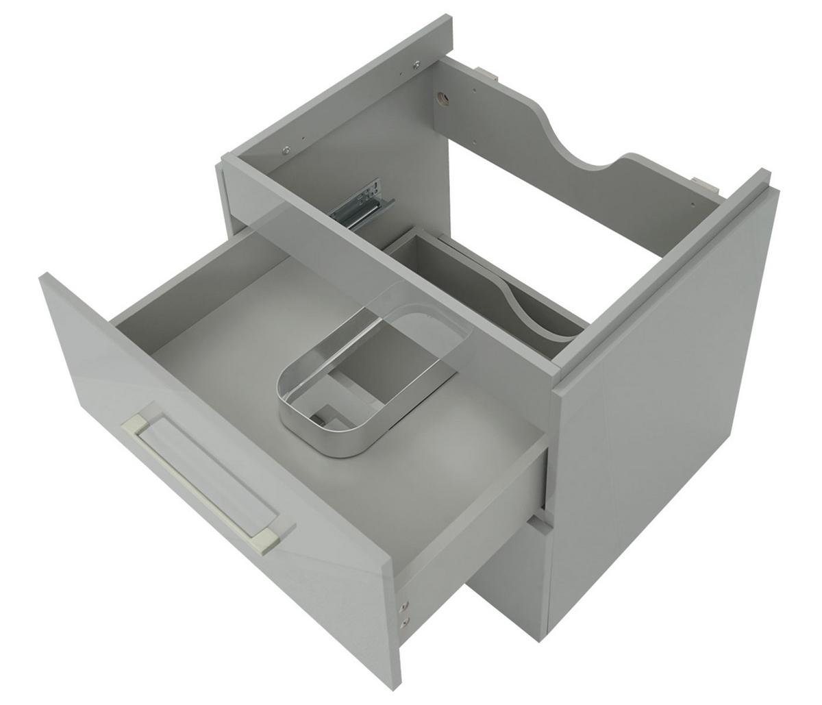 WASCHBECKENUNTERSCHRANK PREMIUM Grau - Grau, Holz (59/50/46cm) - MCW