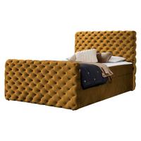 BOXBETT Chesterfield Lux - H3 - Bronzefarben, Holz (160/200cm) - MIRJAN24